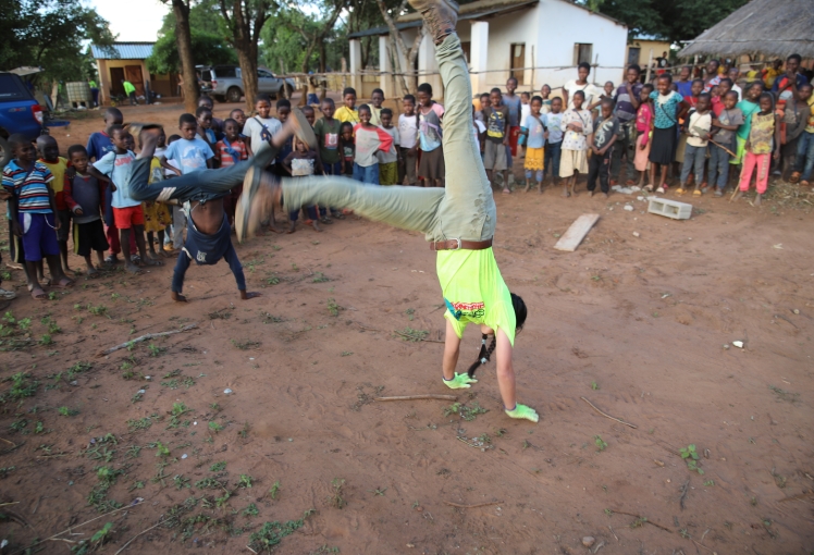 Handstands with the children