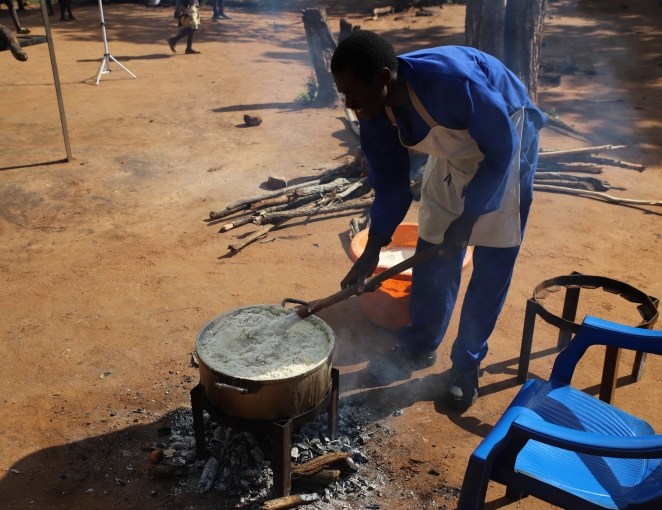 Preparing the meal