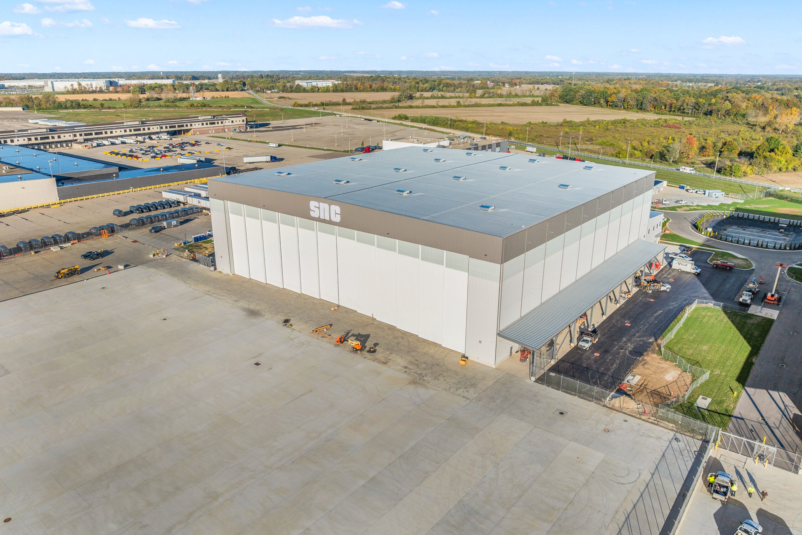 Sierra Nevada Corporation (SNC) Hangar Aerial at Dayton Airport